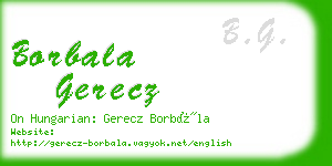 borbala gerecz business card